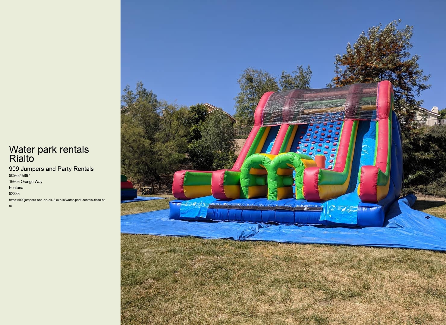 Water park rentals Rialto